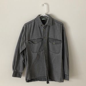 Gray Denim Button Up Shirt